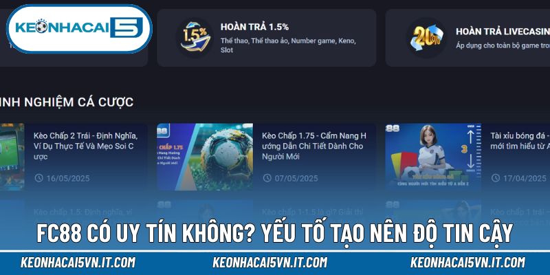 Khám phá độ uy tín tại nền tảng FC88 hấp dẫn